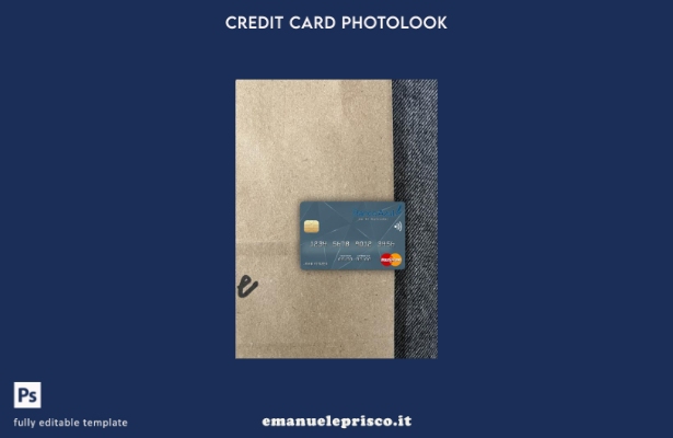 modello frontale photolook mastercard stile El Salvador Banco Azul de El Salvado